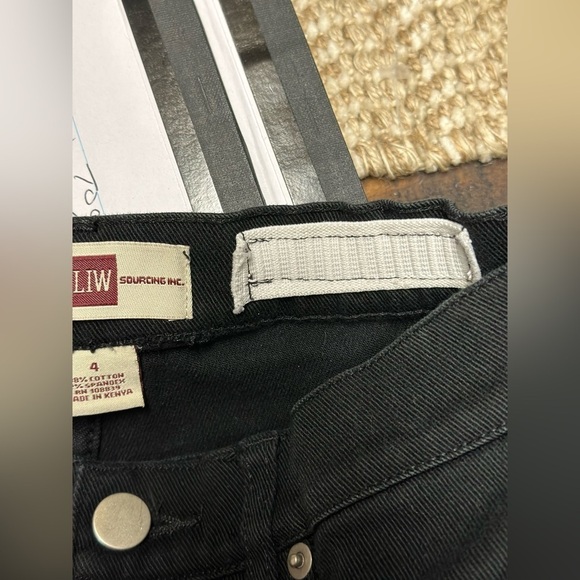 Baliw sourcing size4 black jeans 12-1/2 w 10-1/2 rise 27-1/2 inseam preowned - Picture 7 of 7